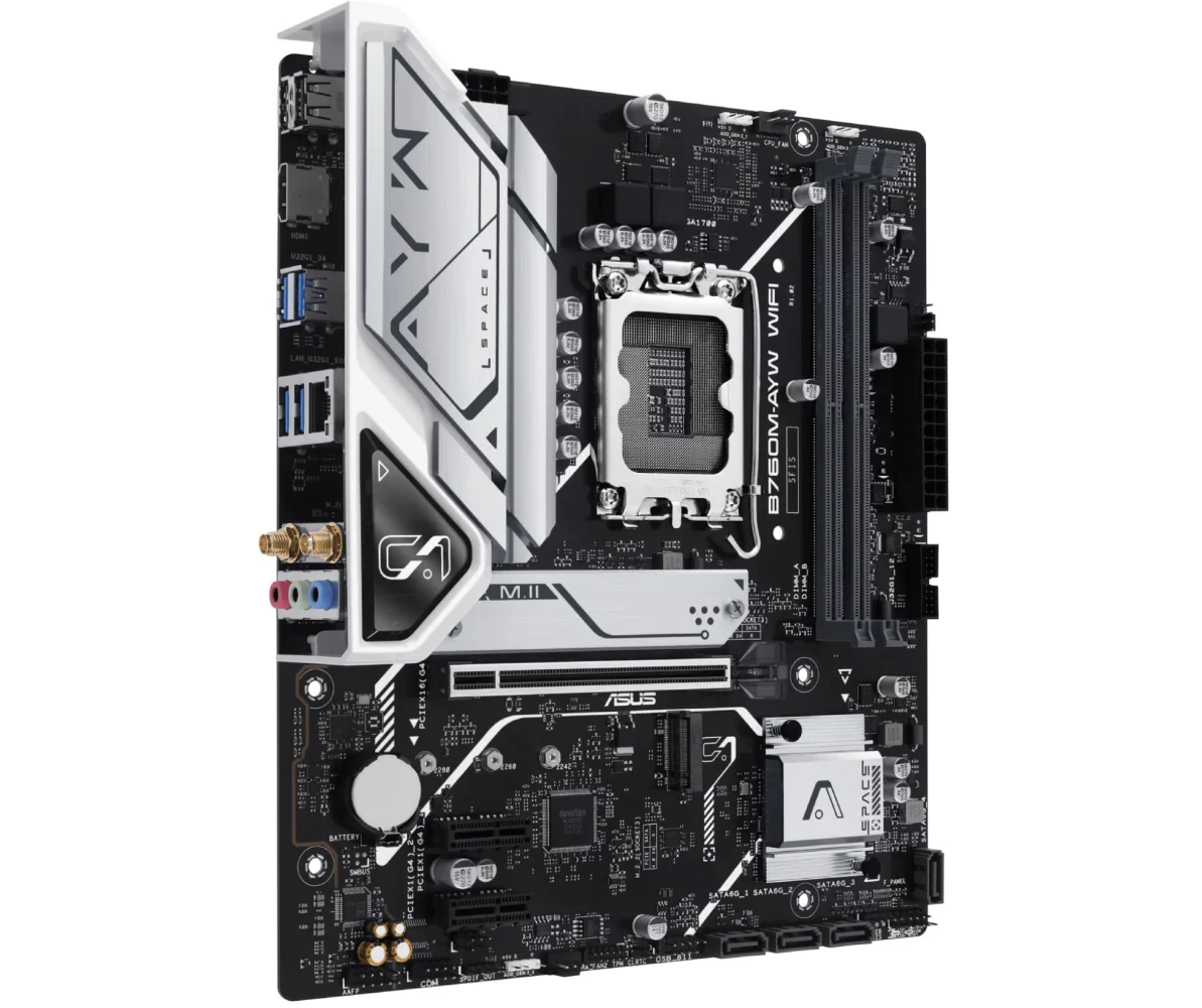 ASUS B760M-AYW WIFI LGA1700 mATX Motherboard - Image 3