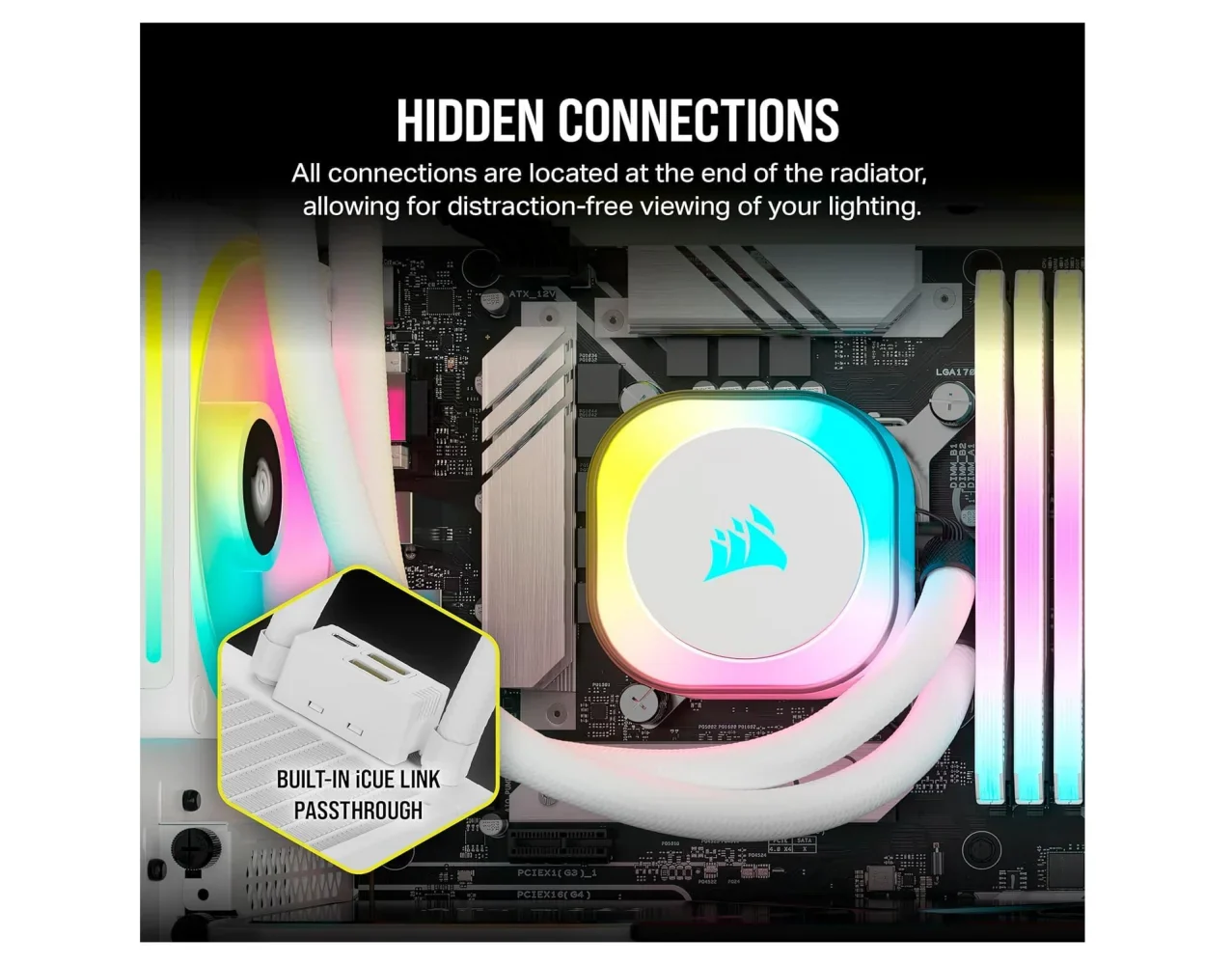 Corsair iCUE Link H150i RGB 360mm Liquid CPU Cooler - Image 5