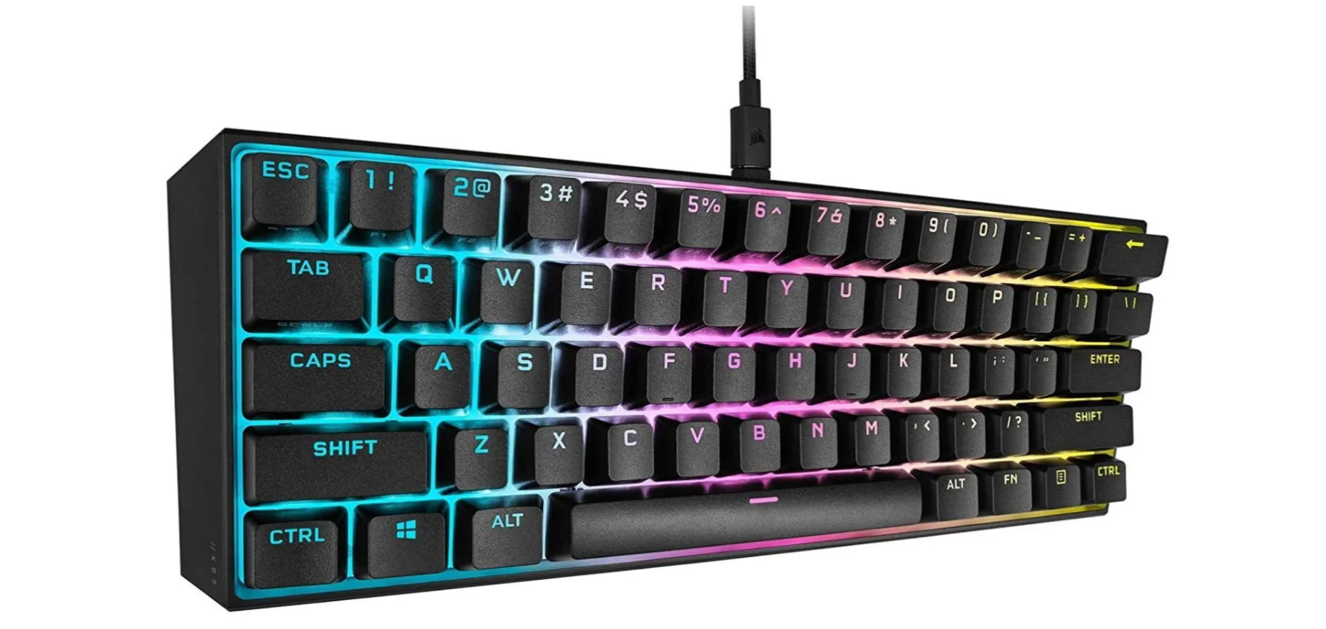 Corsair K65 RGB MINI 60% Mechanical Gaming Keyboard - Cherry MX Speed - Image 4