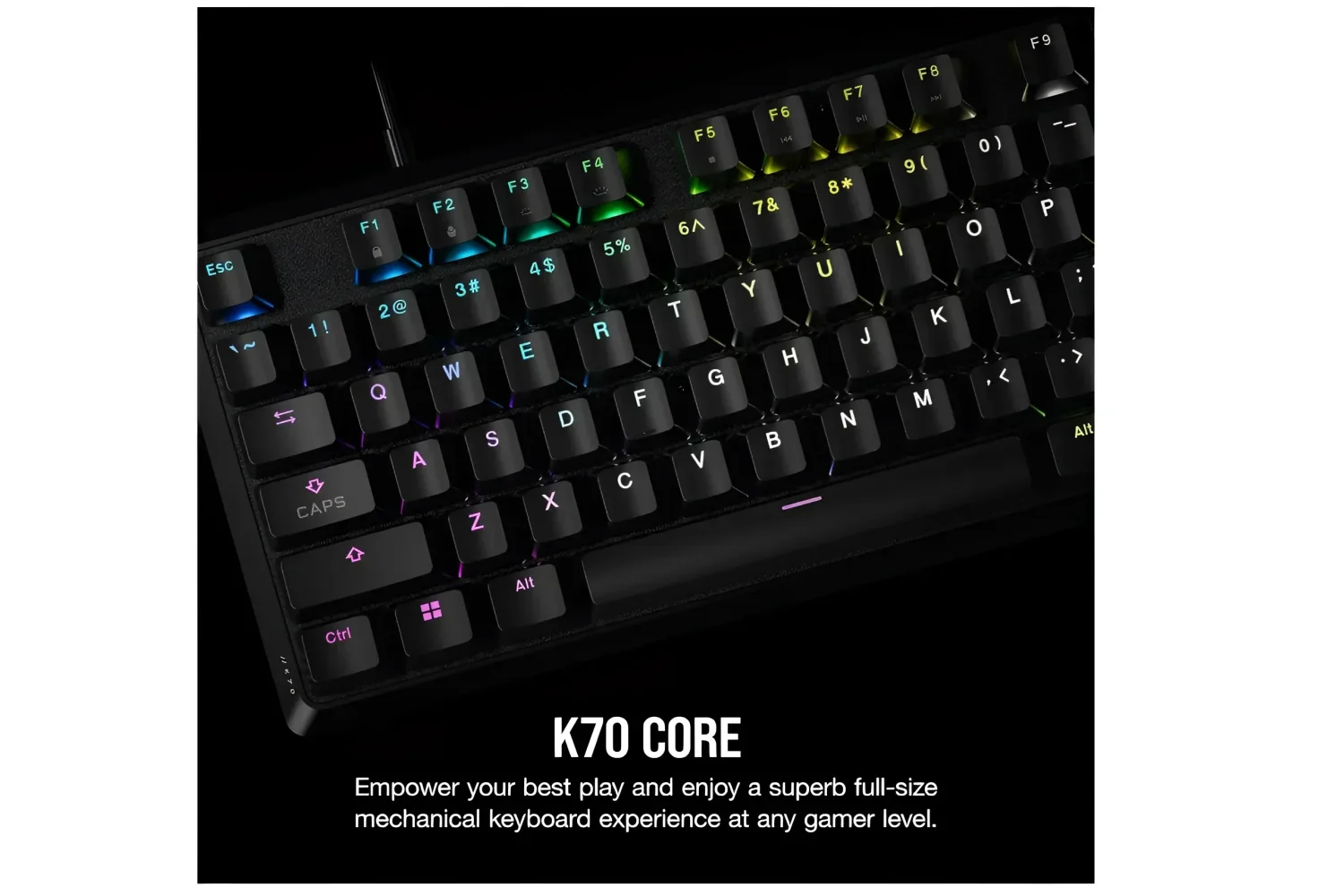 Corsair K70 CORE RGB Mechanical Gaming Keyboard - Red Linear - Image 2