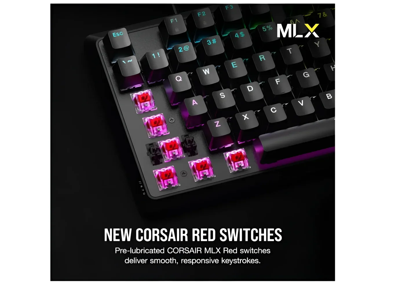 Corsair K70 CORE RGB Mechanical Gaming Keyboard - Red Linear - Image 3