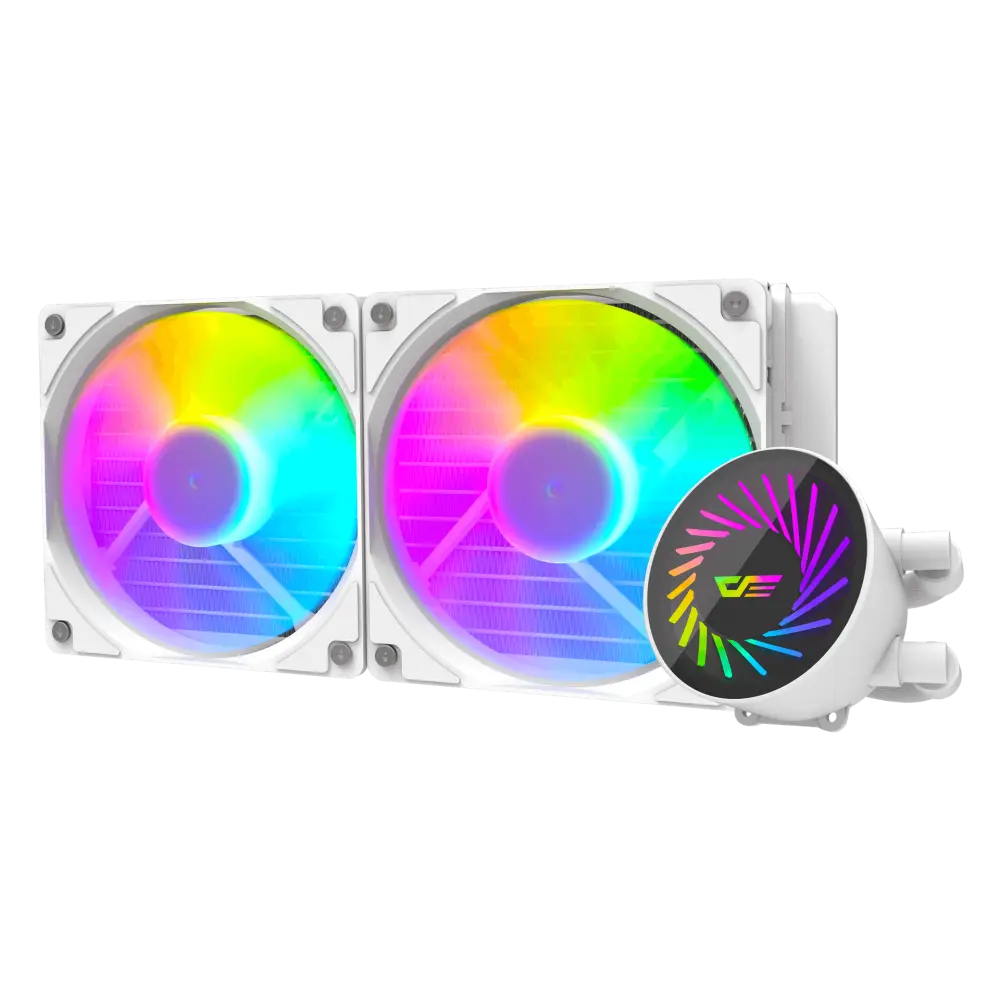 DarkFlash Radiant DCS240 ARGB 240mm Liquid Cooler - White - Image 3