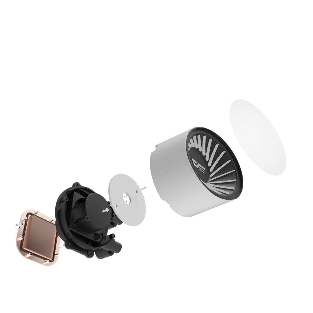 DarkFlash Radiant DCS240 ARGB 240mm Liquid Cooler - White - Image 5