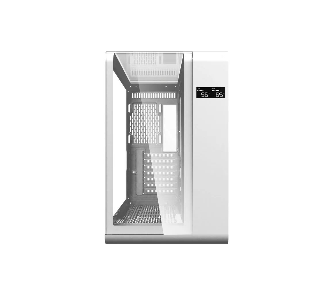 DarkFlash L280 ATX Curved Tempered Glass PC Case - White - Image 4