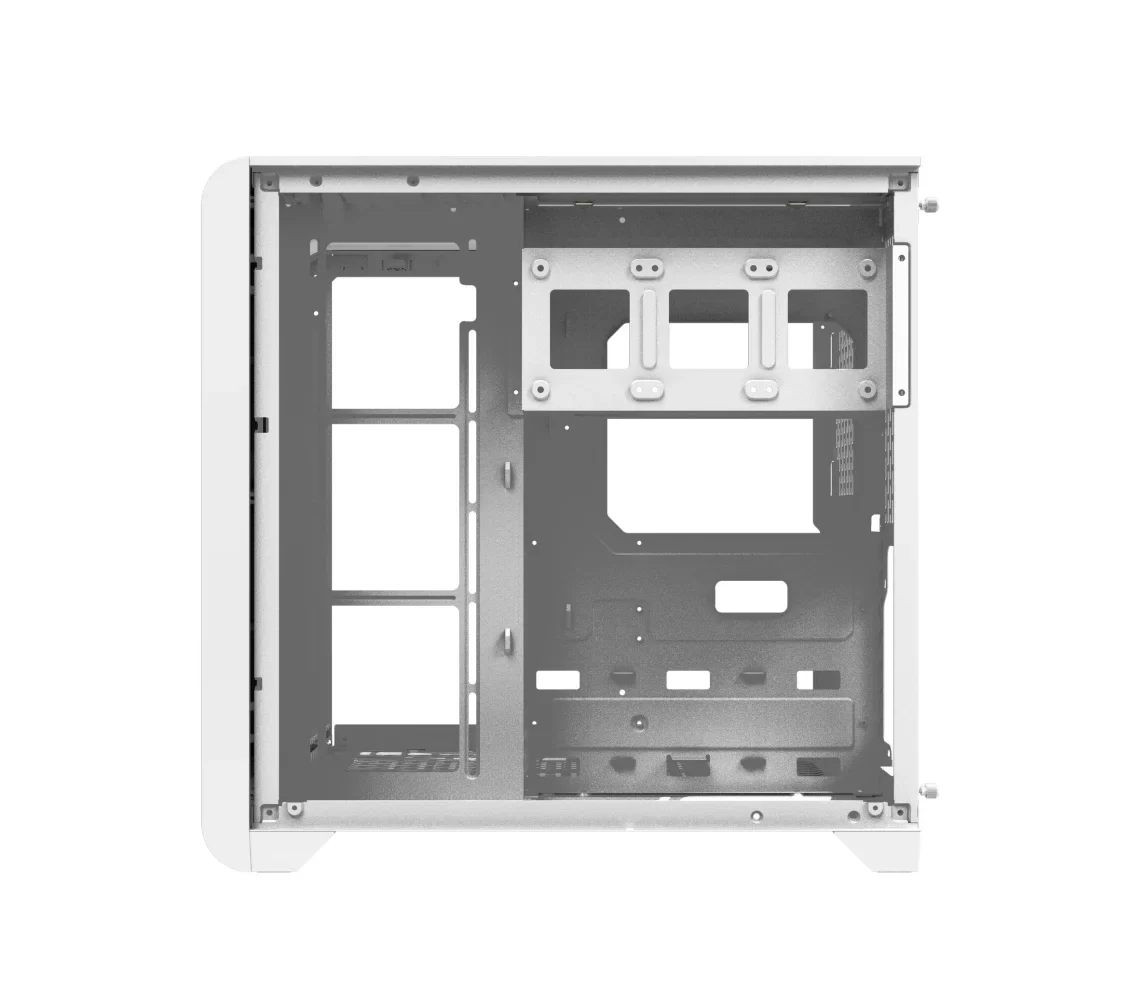 DarkFlash L280 ATX Curved Tempered Glass PC Case - White - Image 8