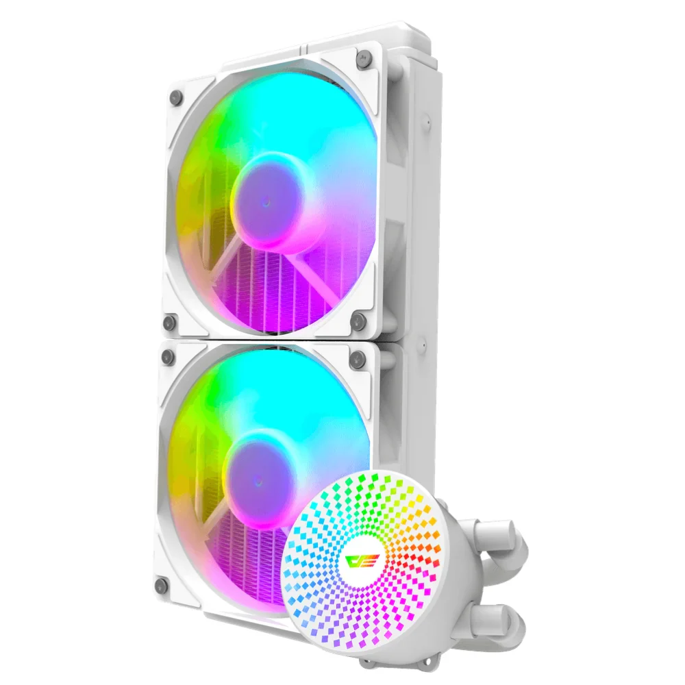 DarkFlash Radiant DC240 240mm Liquid CPU Cooler - White - Image 3