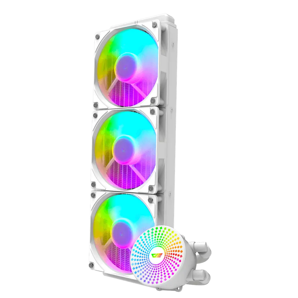 DarkFlash Radiant DC360 360mm Liquid CPU Cooler - White - Image 3