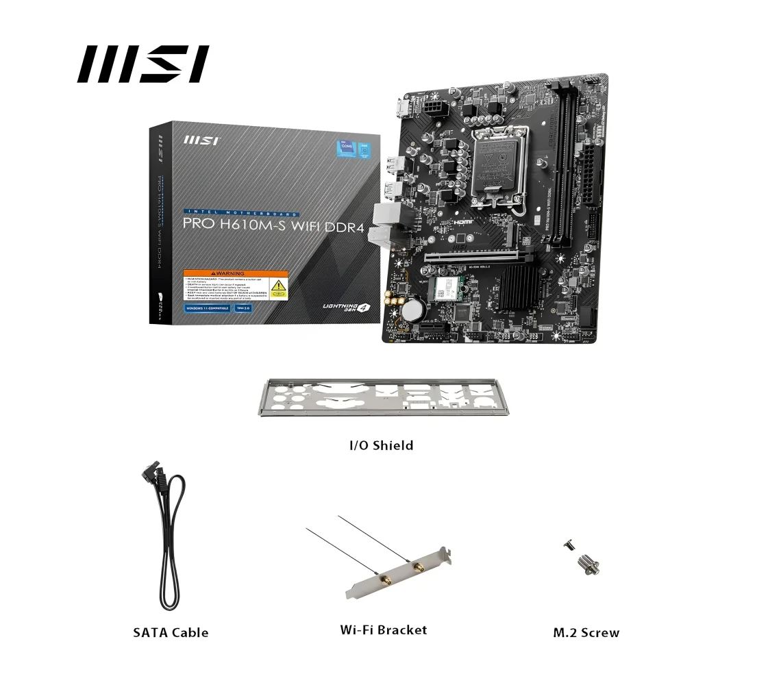 MSI PRO H610M-S WIFI 6E DDR4 Motherboard - Image 4