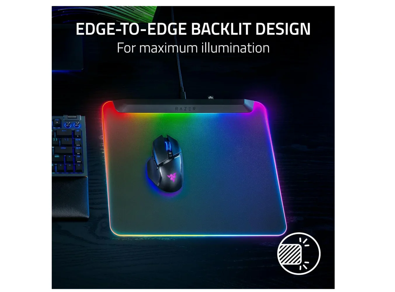 Razer Firefly v2 Pro Fully Illuminated RGB Gaming Mouse Mat - Image 7