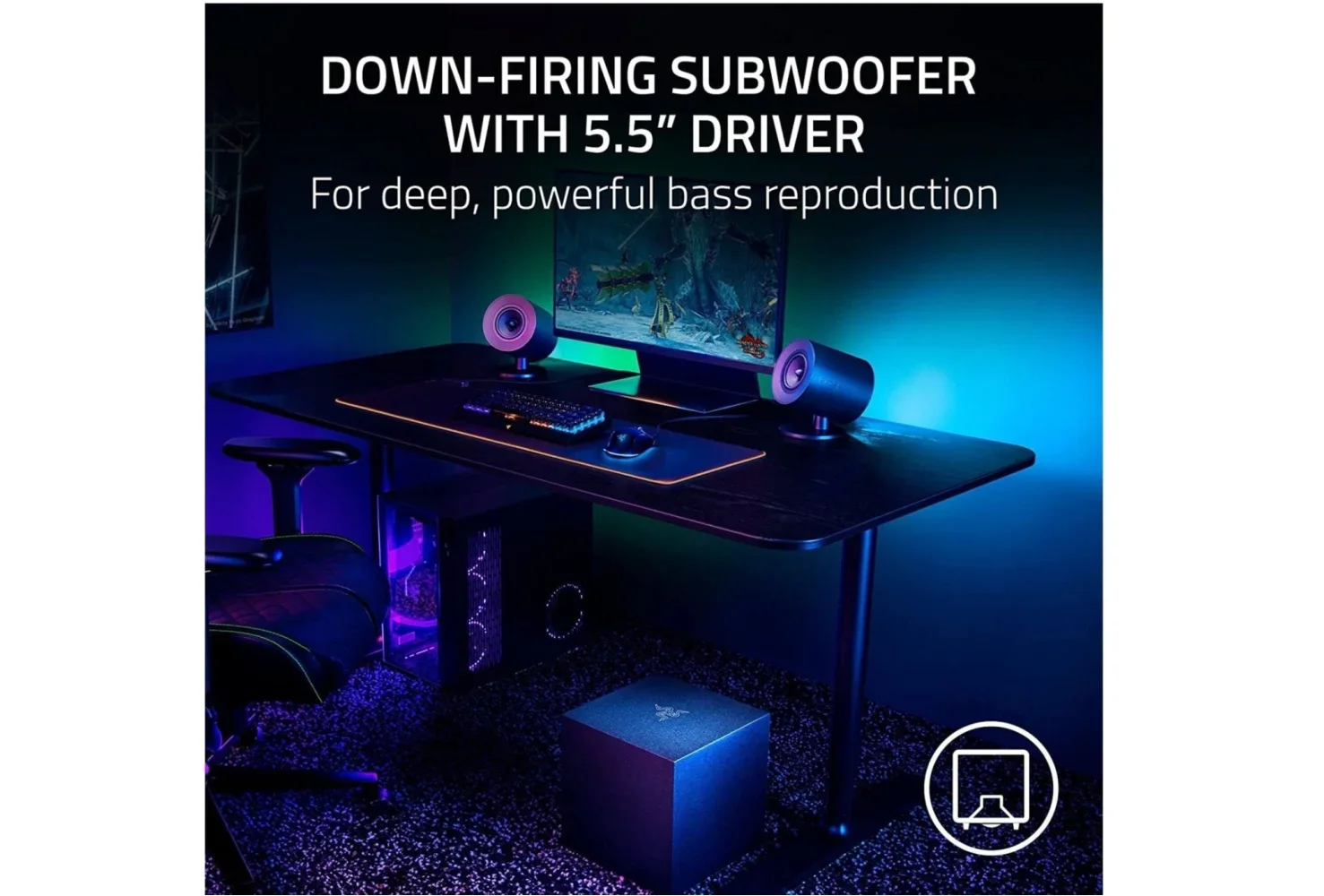 Razer Nommo V2 Full Range 2.1 PC Gaming Speakers with Subwoofer - Image 6