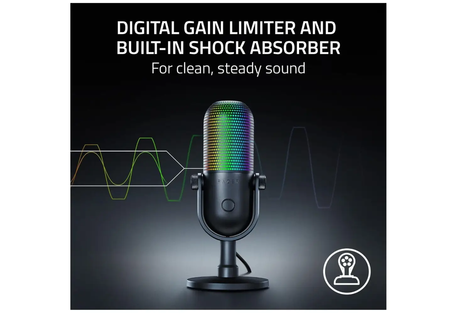 Razer Seiren V3 Chroma RGB USB Microphone - Black - Image 6